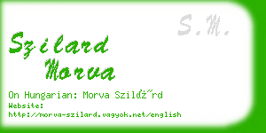 szilard morva business card